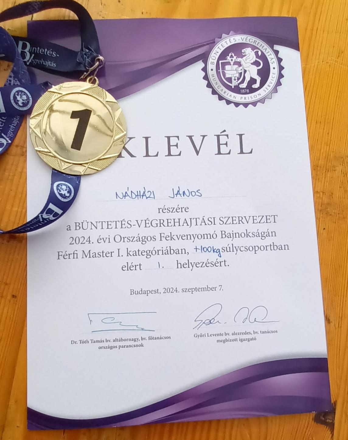 Első lett az erőversenyen a gyulai felügyelő 