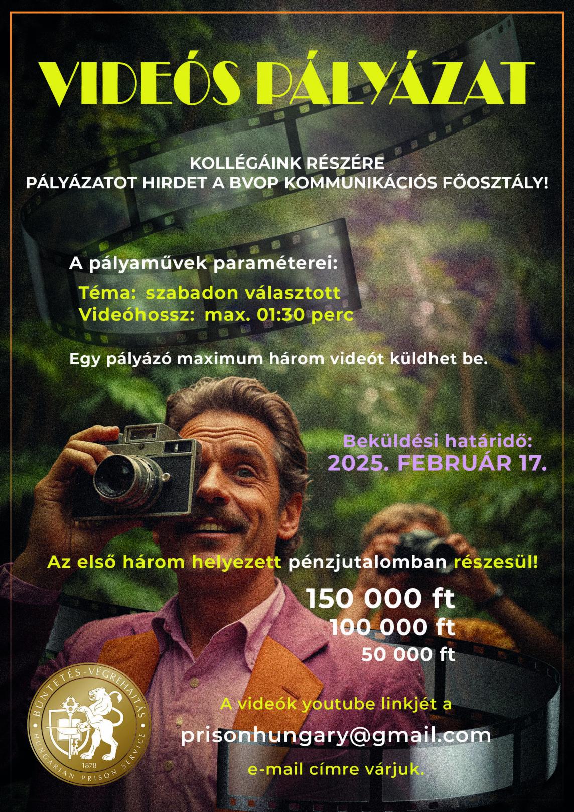 Belső pályázat kreatív munkatársainknak - Forrás: BVOP