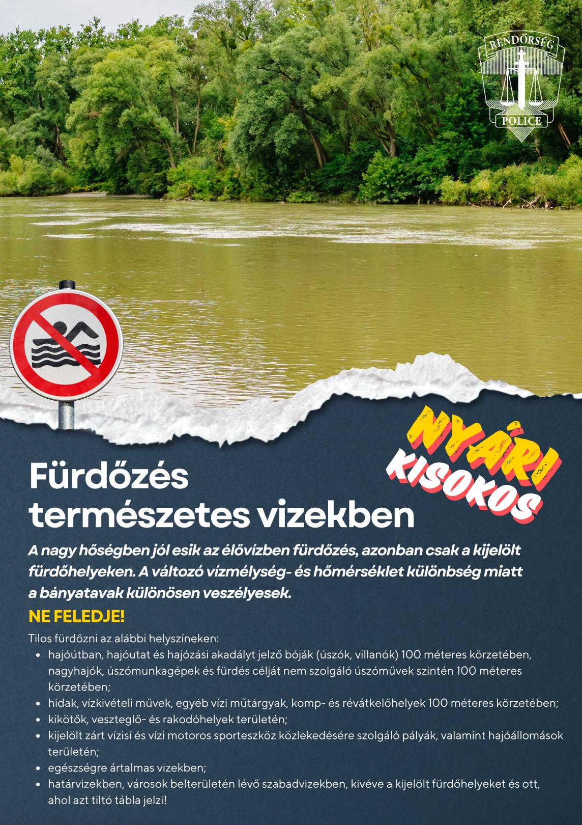 Nyári kisokos-Fürdőzés természetes vizekben