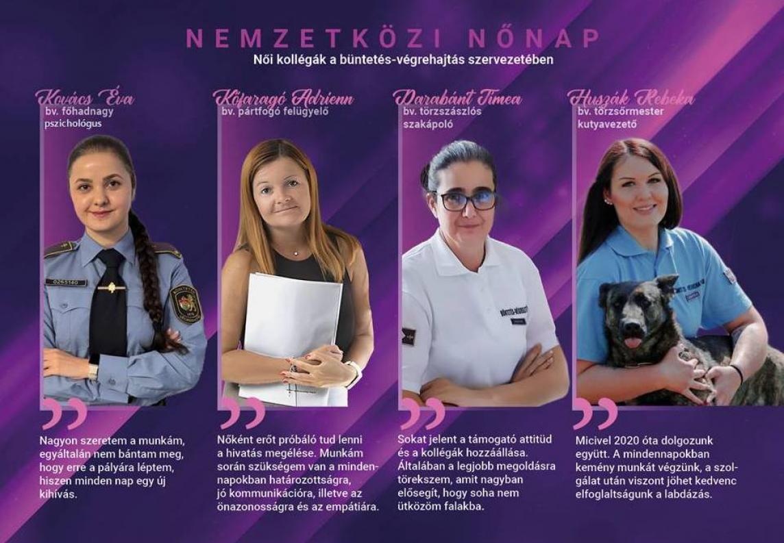 Köszönti a büntetés-végrehajtás a női kollégáit!