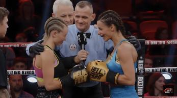 Berki Mazsival és ellenfelével a mérkőzés előtt - Forrás: Hell Boxing Kings