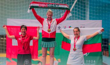 Krisztina a dobogó tetején: egyéniben is aranyat szerzett - Fotó: Magyar Szervátültetettek Szövetsége  