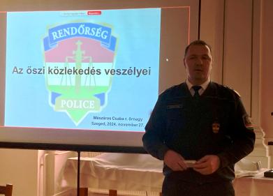 Közlekedésbiztonsági előadás volt Szegeden