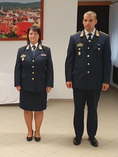Németh Éva bv. ezredes és Czirják Nándor bv. alezredes Fotó: HES