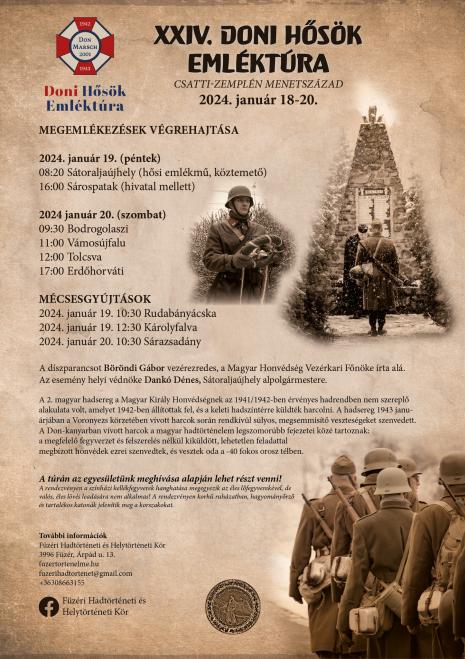 fotó: Füzéri Hadtörténeti és Helytörténeti Kör, XXIV. Doni Hősök Emléktúra programja