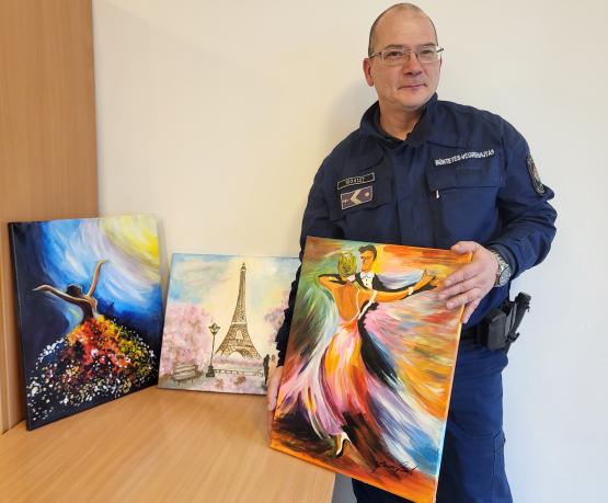 Lőrincz János bv. őrmester tavaly óta újra fest, nekünk is megmutatta néhány alkotását