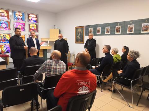 Nagy Ádám bv. alezredes paarancsnok üdvözli a program résztvevőit.