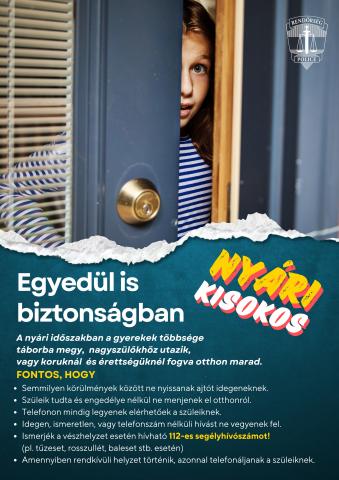 Nyári kisokos - Egyedül is biztonságban