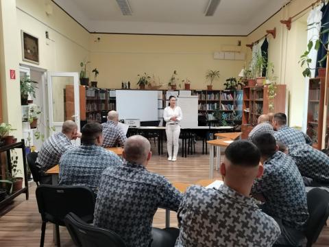 Elsősegély előadás a szolnoki börtönben